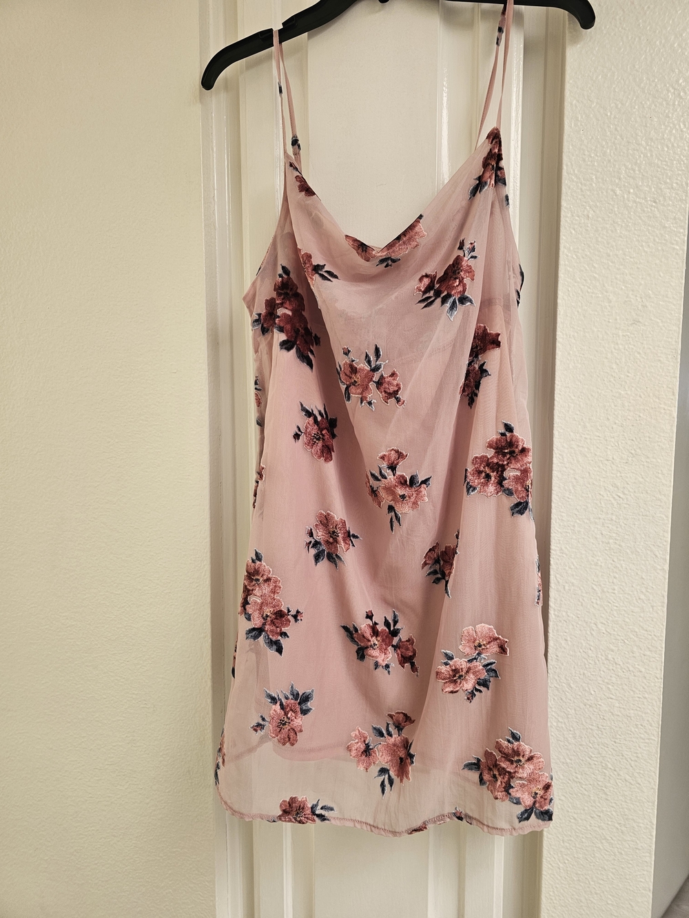 Pink Floral Mini Slip Dress